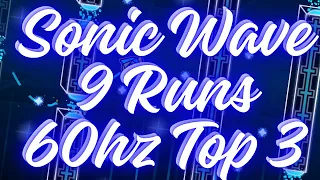[60hz] Sonic Wave in 9 runs! (Top 3 LRR)