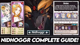 *UPDATED* Complete Guide To ALL FLOORS Of Nidhoggr! Best Gearsets/Team Comps! (7DS Grand Cross)