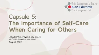 The importance of self-care when caring for others