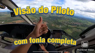 Voo com VISÃO do PILOTO! Tráfego aéreo  em Belo Horizonte (Fonia)! Helicóptero Esquilo