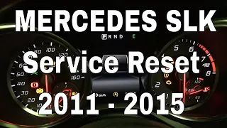 Mercedes SLK Service Light Reset 2011-2015 Service warning Message R172