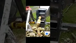 Automatic Firewood Processor #Woodworking #Shorts