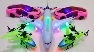3D Lights Airbus A380 and Rc Helicopter | remote control car | airbus a38O | aeroplane | remote car