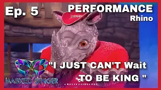 Ep. 5 Rhino Sings "I Just Can't Wait To Be King" | The Masked Singer UK | Season 4