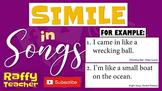 SIMILE EXAMPLES IN POPULAR SONGS