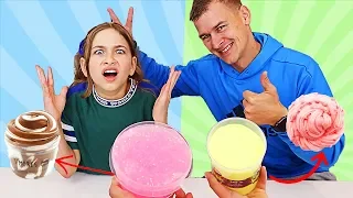 TURN THIS SLIME INTO THIS SLIME CHALLENGE! DAD vs DAUGHTER | JKrew