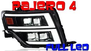 Передние фары Мицубиси Паджеро 4 2006-2021 V2 type FULL LED