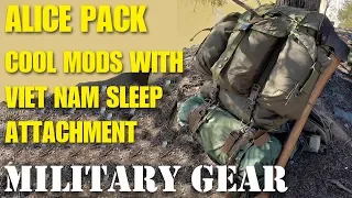 ALICE Pack mods with Viet Nam sleeping bag carrier