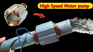 High Speed Waterpump from Angle Grinder Motor #diy