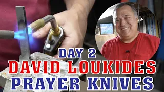 Day 2: David Loukides Finalizing a Twisted Damascus Hunting Knife