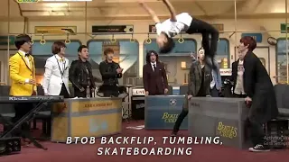 How many BTOB members know to do flip or tumbling?- 비투비 백플립, 텀블링, 스케이트보드 모음