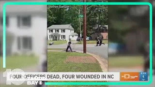 Four officers dead in North Carolina while trying to serve arrest warrant, four others injured