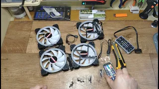 Обзор на комплект  "CoolMoon RGB FAN" 120mm, вентиляторы с AliExpress!