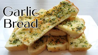 (NO OVEN ) CRUNCHY GARLIC BREAD | 5 MINUTES QUICK GARLIC BREAD RECIPE