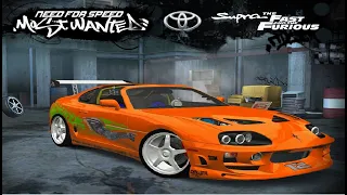 NFS MW Brian O'conner Toyota Supra Junkman POWER (From The Fast and The Furious)