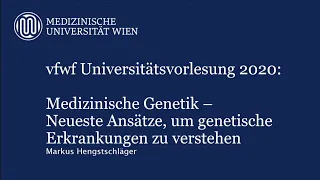 Tag der MedUni Wien 2020: Livestream der vfwf Universitätsvorlesung