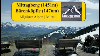 Ascent to Mittagberg (1451m) and Bärenköpfle (1476m) | Allgäu Alps | Nagelfluhkette Panorama