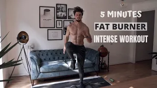 5 MIN INTENSE HIIT FAT BURNING WORKOUT | Do this every day | Rowan Row