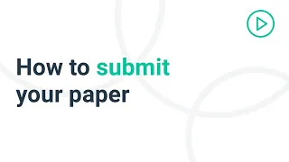 How to submit your paper