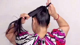 Oily hair bun hairstyle #hairstyles #hair #hairtutorial #diyhairstyles