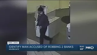 Man robs 2 banks in 30 minutes