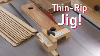 Jig for ripping very narrow stock on the tablesaw