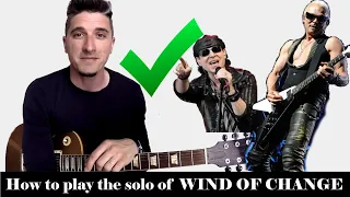 Scorpions - Wind of change - guitar solo tutorial