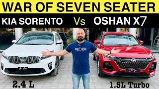 Changan Oshan X7 Comfort vs KIA Sorento 2.4L Model 2022 Detailed Comparison