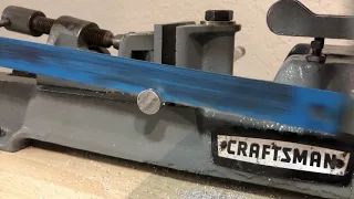Atlas Craftsman power hacksaw - cutting 0.5" aluminum bar