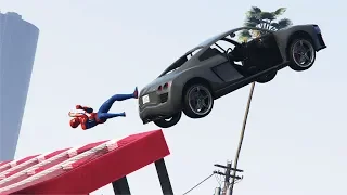 GTA 5 Stunning Ragdolls #22 - (Spiderman Ramp Fails)