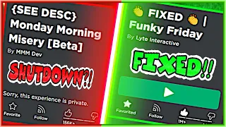 THIS Roblox FNF Game GOT SHUTDOWN... Funky Friday FIXED?!