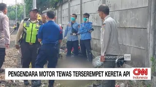 Pemotor Tewas Terserempet Kereta Api