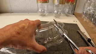 Trimming Plastic Bottles for Greenhouses