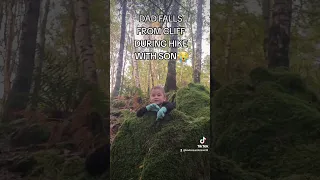 Dad falls from cliff during hike with son 😭💔 #sad #shorts #news #tragic #fypシ #emergency #fyp #fy