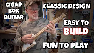 Cigar Box Guitar - Classic Design - Easy to Build !! Fun to Play!!