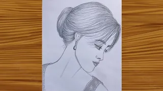 how to draw a face for beginners // girl drawing // pencil drawing face girl #pencildrawing