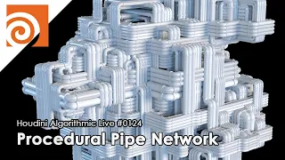 Houdini Algorithmic Live #124 - Procedural Pipe Network