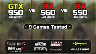 GTX 950 vs RX 560 vs RX 550 | Test In 9 Games