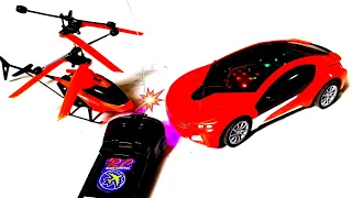 Rc Racing car  remote car rc police car rc mini helicopter🚁 unboxing review test😲 2024