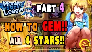 Monster Super League GUIDE!! HOW TO GEM ALL 4 STARS!! PART 4!! ALL POSSIBLE BUILDS + NEW MONSTERS!!♕