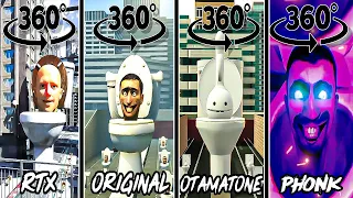 Skibidi toilet RTX vs ORIGINAL vs Otamatone vs Phonk Toilet 360º VR