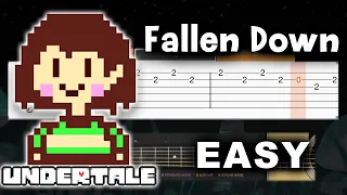 Fallen Down - Slowed (Undertale) - EASY Guitar tutorial (TAB AND CHORDS)