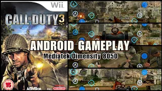 Call of Duty 3 (Wii) - Dolphin Emulator Android Gameplay - Mediatek Dimensity 8050