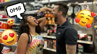 Leading My GIRLFRIEND On IN PUBLIC To See How She Reacts   *Gets Weird*