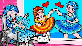 Paper Dolls Dress Up - Sinister Fire and Frozen Ballerina Talents Dress - Barbie Story & Crafts