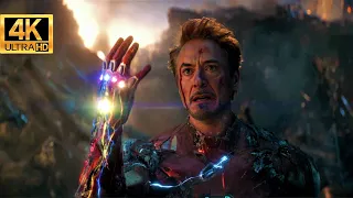 'I am Inevitable' --'And I am Iron Man' Snap Scene    Avengers ENDGAME  Movie Clip 4K 60fps 2160p