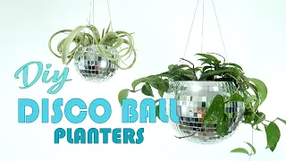 Add sparkle to your plants with a DIY disco ball planter