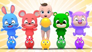 5 Color Monkeys Song! | Five Little Monkeys Jumping On The Bed | Nursery Rhymes | Baby & Kids Songs