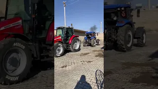 düello (masseyferguson5440vs newholland td110d)#masseyferguson #newholland #farming #shorts #keşfet