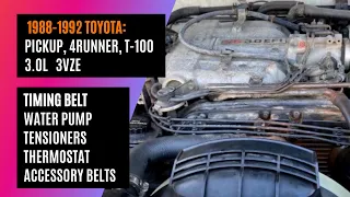 Toyota 3VZE 3.0L Timing Belt, Water Pump, Tensioners Replacement - Girlie Garage